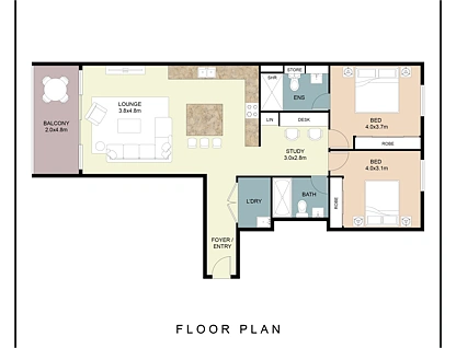 214/2B Lord Sheffield Circuit, Penrith, Outer Western Sydney, 2部屋, 2バスルーム, Apartment