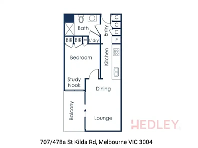 707/478a St Kilda Rd, Melbourne, VIC 3004, 1房, 1浴, House