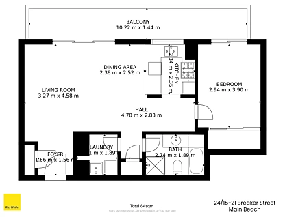 24/15-21 Breaker Street, Main Beach, Gold Coast, 1 غرف, 1 حمامات, Apartment