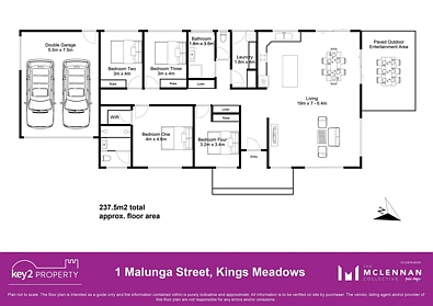 Floor plan - 1 Malunga Street, Kings Meadows, TAS 7249
