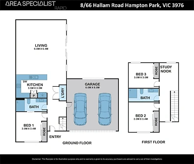 8/66 Hallam Road, Hampton Park, VIC 3976, 3 Kuwarto, 2 Banyo, House
