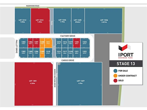 Rolleston  Industrial Land – Stage 13 at IPORT Now Released
