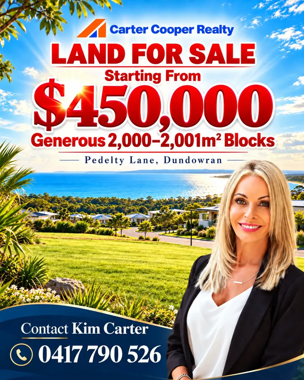 Dundowran 2,000m² homesites minutes from Dundowran Beach, from $450,000