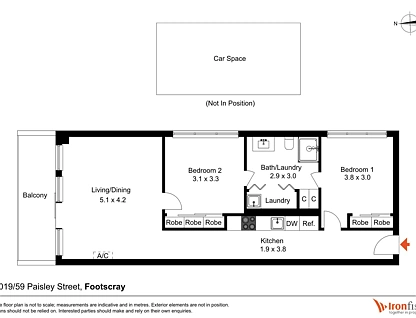 1019/59 Paisley Street, Footscray, Western Melbourne, 2 غرف, 1 حمامات, Apartment