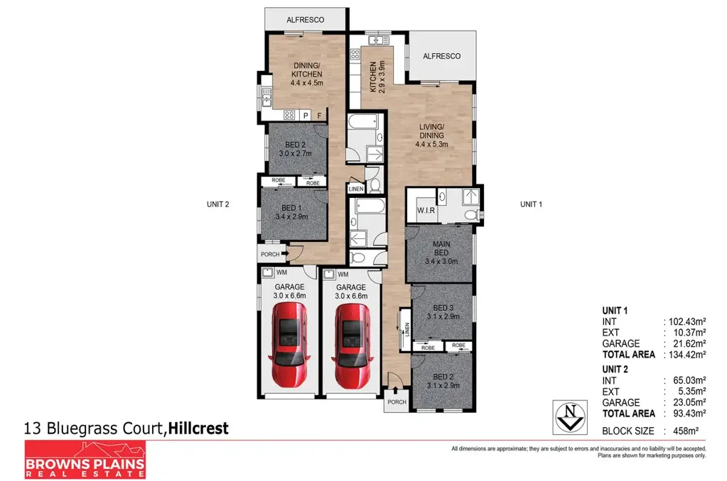 1 & 2/13 Bluegrass Court, Hillcrest, QLD 4118