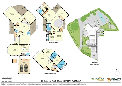 27 Rosebery Road, Killara, NSW 2071, 5 ਕਮਰੇ, 5 ਬਾਥਰੂਮ, House