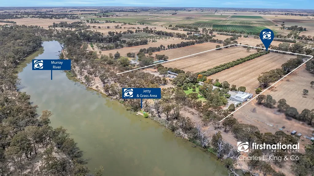Echuca 5chambre 7.91ha (Approx. 20 acre) Tranquil Murray River Lifestyle Oasis