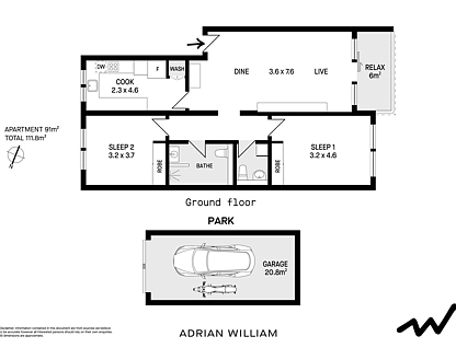 3/11-13 Abbotsford Parade, Abbotsford, Inner West, 2 ਕਮਰੇ, 1 ਬਾਥਰੂਮ, Apartment