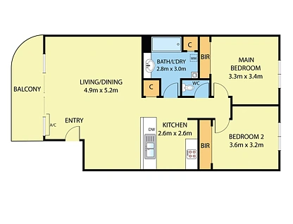 3/16 Courtney Street, North Melbourne, Melbourne CBD, 2 habitaciones, 1 baños, Apartment
