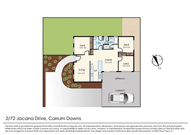 2/72 Jacana Drive, Carrum Downs, VIC 3201, 3房, 1浴, Unit