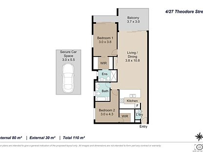 4/27 Theodore Street, Stafford, Brisbane - Northern Region , 2 침실, 2 욕실, Apartment