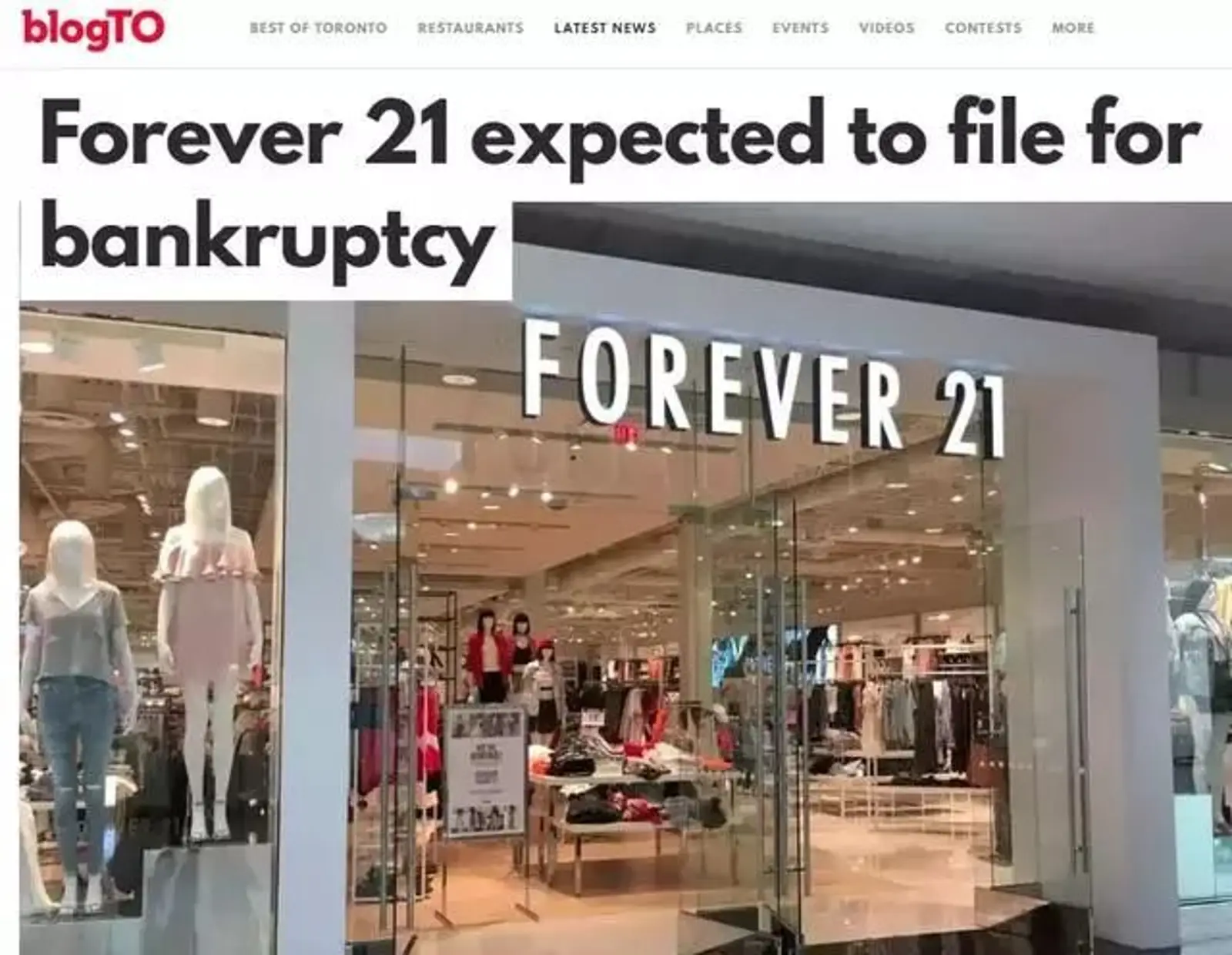 心痛！曾一度大热的年轻时尚品牌濒临破产！多伦多网友却吐槽：意料之中！