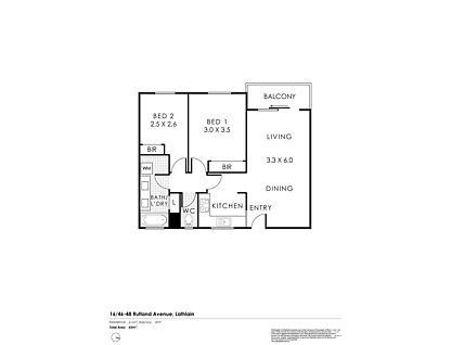 16/46-48 Rutland Avenue, Lathlain, South East Perth, 2房, 1浴, 公寓