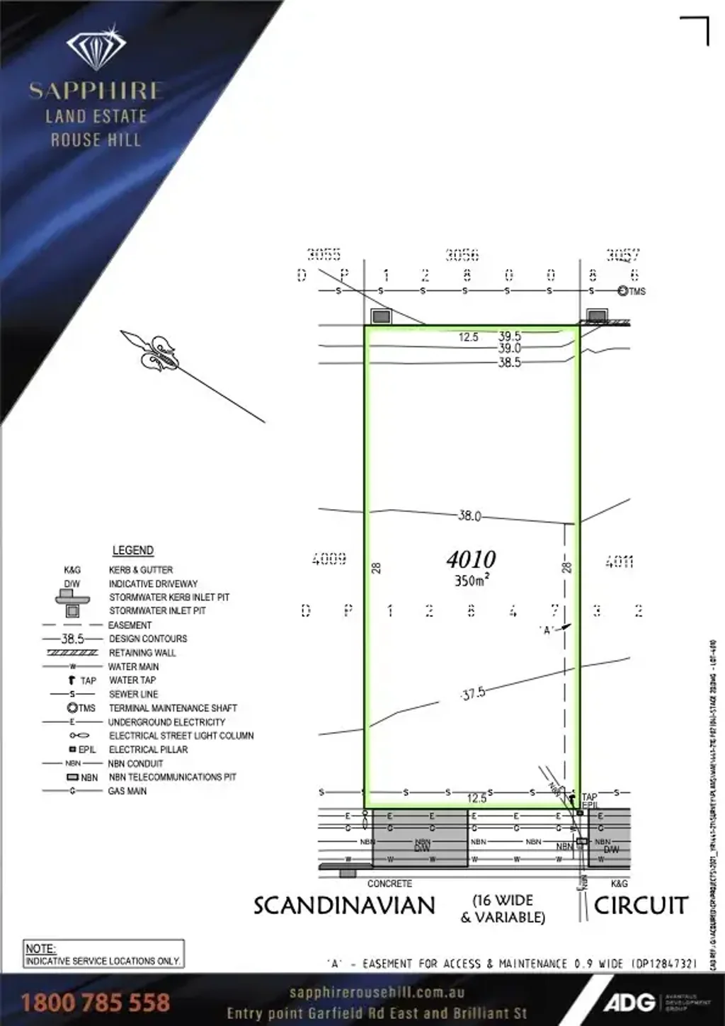 Rouse Hill 罗兹希尔黄金地段 350平米宽12.5米 公园环绕 学区便捷 Metro近邻 规划成熟 Registered land 350m² Block with 12.5m frontage Located on a Quiet Street at Sapphire