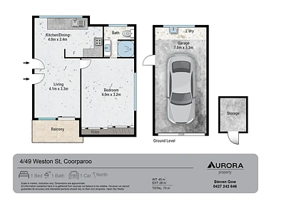 4/36 Burke Street, Coorparoo, QLD 4151, 1房, 1浴, Unit