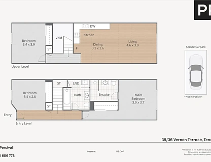 39/36 Vernon Terrace, Teneriffe, QLD 4005, 3 ਕਮਰੇ, 2 ਬਾਥਰੂਮ, Apartment