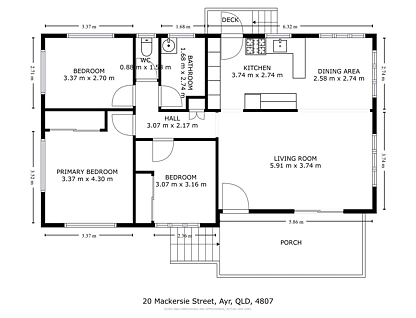 20 Mackersie Street, Ayr, QLD 4807, 3 Kuwarto, 1 Banyo, House