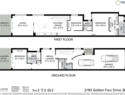 2/161 Golden Four Drive, Bilinga, Gold Coast, 3房, 3浴, Apartment