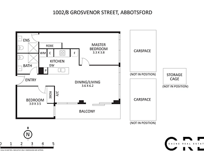 1002/8 Grosvenor Street, Abbotsford, Melbourne CBD, 2 Kuwarto, 2 Banyo, Apartment