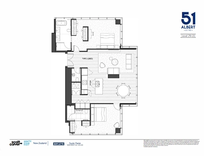 3503/51 Albert Street, Auckland Central, Auckland City, 2 રૂમ, 2 બાથરૂમ, Apartment