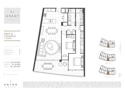 1704/1 Grant Avenue, Hope Island, Gold Coast, 2 habitaciones, 2 baños, Apartment