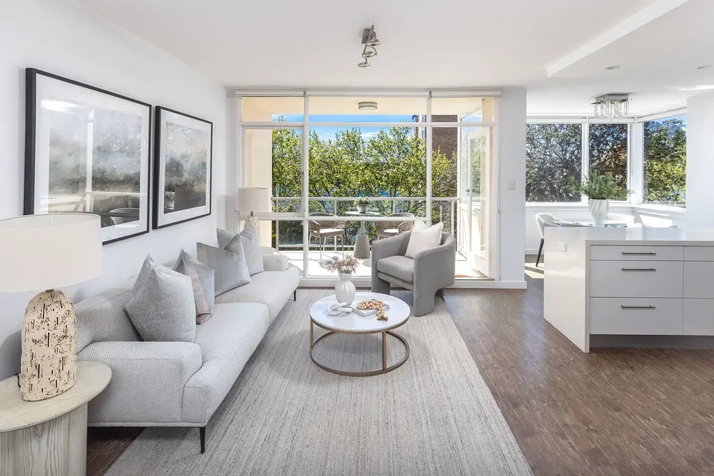 Kirribilli 2Zimmer Contemporary Kirribilli Living with Northern Harbour Views