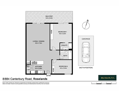 8/884 Canterbury Road, Roselands, South Western Suburbs, 2 chambres, 2 salles de bain, Apartment