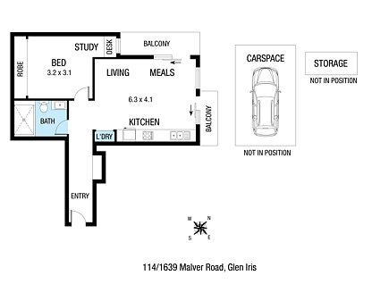 114/1639 Malvern Road, Glen Iris, Inner East Melbourne, 1 ਕਮਰੇ, 1 ਬਾਥਰੂਮ, Apartment