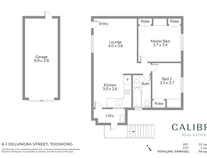 6/1 Delungra Street, Toowong, Brisbane Western Region, 2部屋, 1バスルーム, Unit