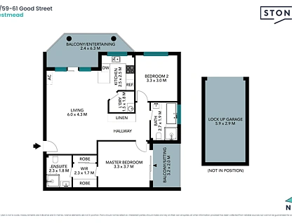 59/59-61 Good Street, Westmead, Parramatta (Northwest suburbs), 2 phòng ngủ, 2 phòng tắm, Apartment