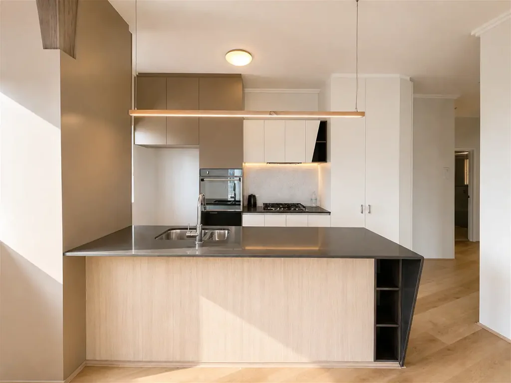 Sleek Modern Apartment with New Flooring, Stunning City Views & Balcony Fireworks!