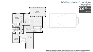 1/26 Woodside Close, Mudgee, NSW 2850, 3房, 1浴, Unit