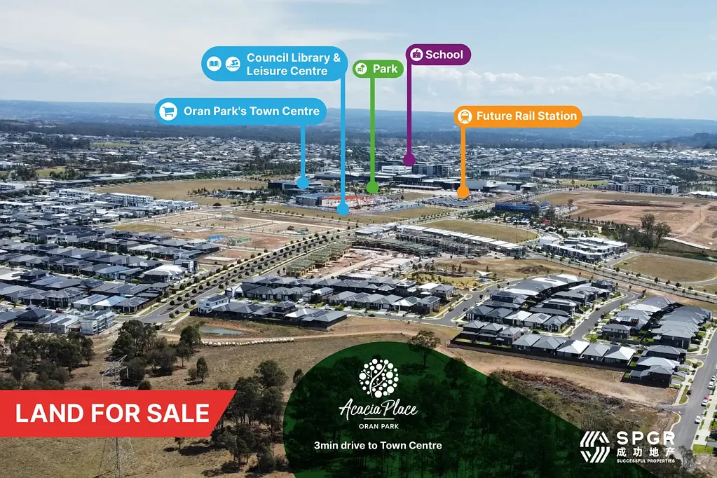 Oran Park 黄金地段 海滨瑰宝 便利生活圈 顶级教育资源 灵活融资 自由建梦 最低首付 稳步增值 Unlock Your Future Investment: Exclusive Land Project Now Selling!