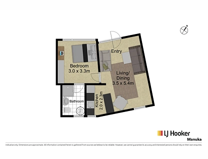 23/137 Blamey Crescent, Campbell, Inner North, 1 rūma, 1 rūma horoi, Apartment
