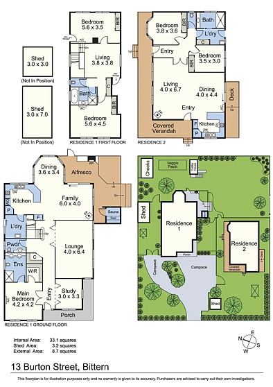 13 Burton Street, Bittern, VIC 3918, 5 침실, 3 욕실, House