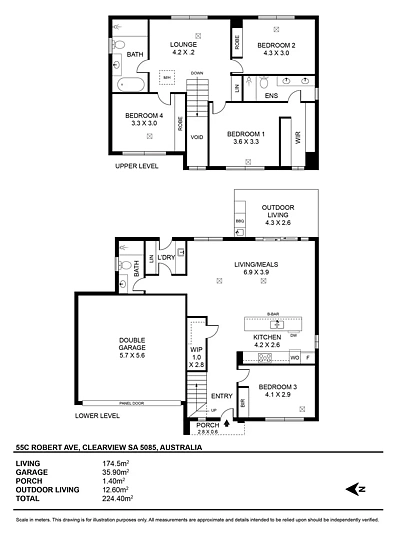 55C Robert Avenue, Clearview, SA 5085, 4 slaapkamers, 3 badkamers, House
