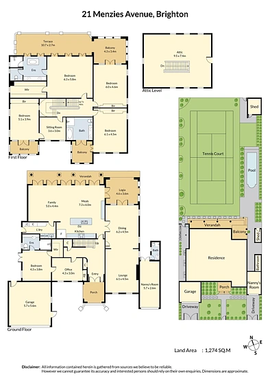 21 Menzies Avenue, Brighton, VIC 3186, 5 slaapkamers, 4 badkamers, House