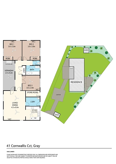 户型图 - 41 Cornwallis Circuit, Gray, NT 830