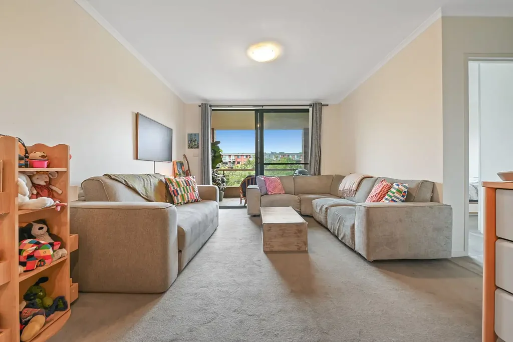 One bedroom apartment with leafy complex views