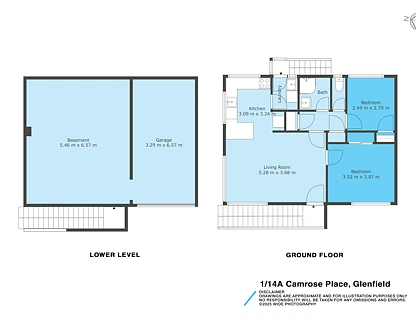 1/14A Camrose Place, Glenfield, North Shore City, 2房, 1浴, Townhouse