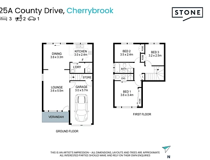 25A County Drive, Cherrybrook, The Hills, 3 غرف, 2 حمامات, Apartment