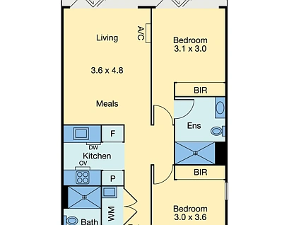 706b/155 Franklin Street, Melbourne, VIC 3000, 2 Kuwarto, 2 Banyo, Apartment