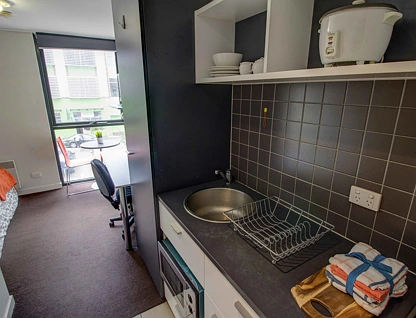 408/127 Leicester Street, Carlton, Melbourne CBD, 1 રૂમ, 1 બાથરૂમ, Studio