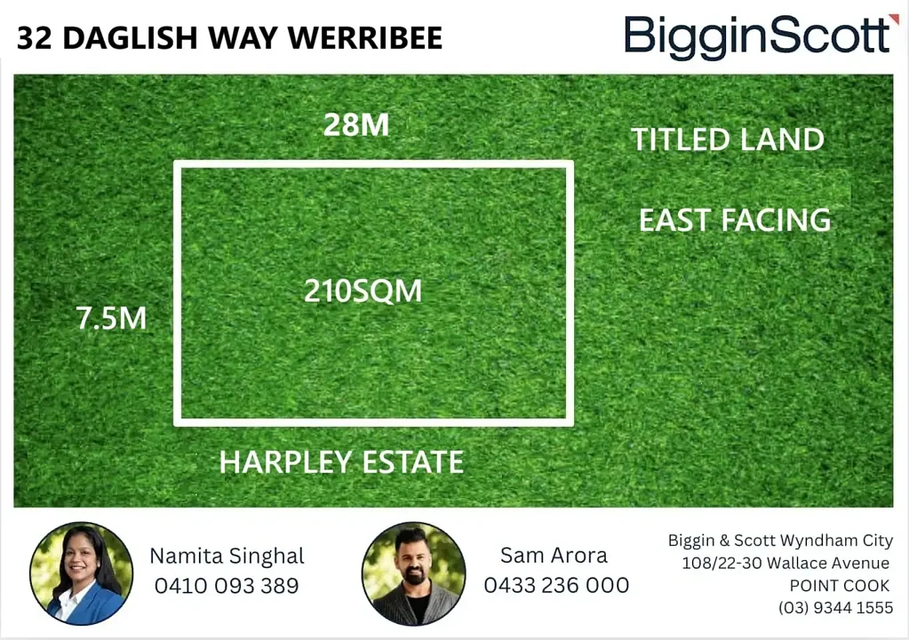 Werribee EAST FACING  SMALLEST TITLED LOT AVAILABLE IN WERRIBEE