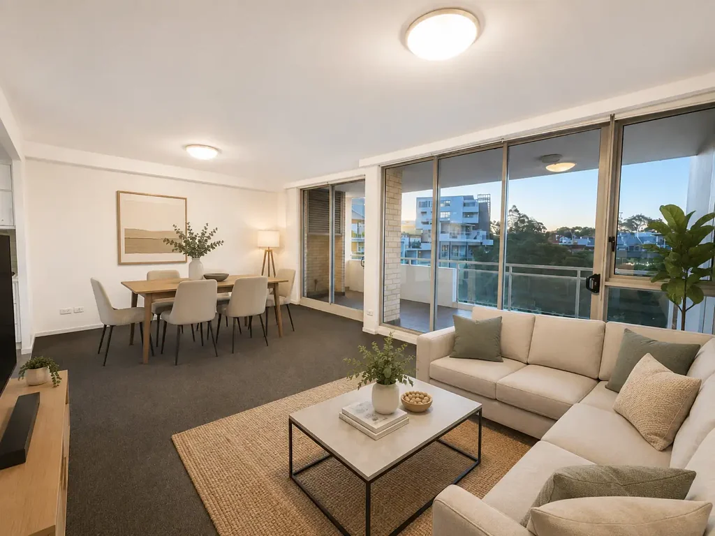 Stylish Split-Level Apartment with Three Balconies