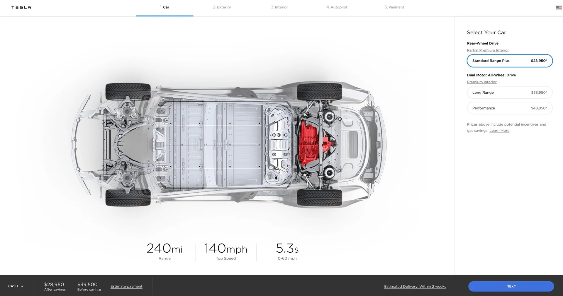 特斯拉取消在线销售3.5万美元基础版Model 3
