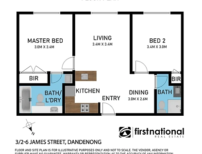 3/2-6 James Street, Dandenong, VIC 3175, 2 રૂમ, 2 બાથરૂમ, Apartment
