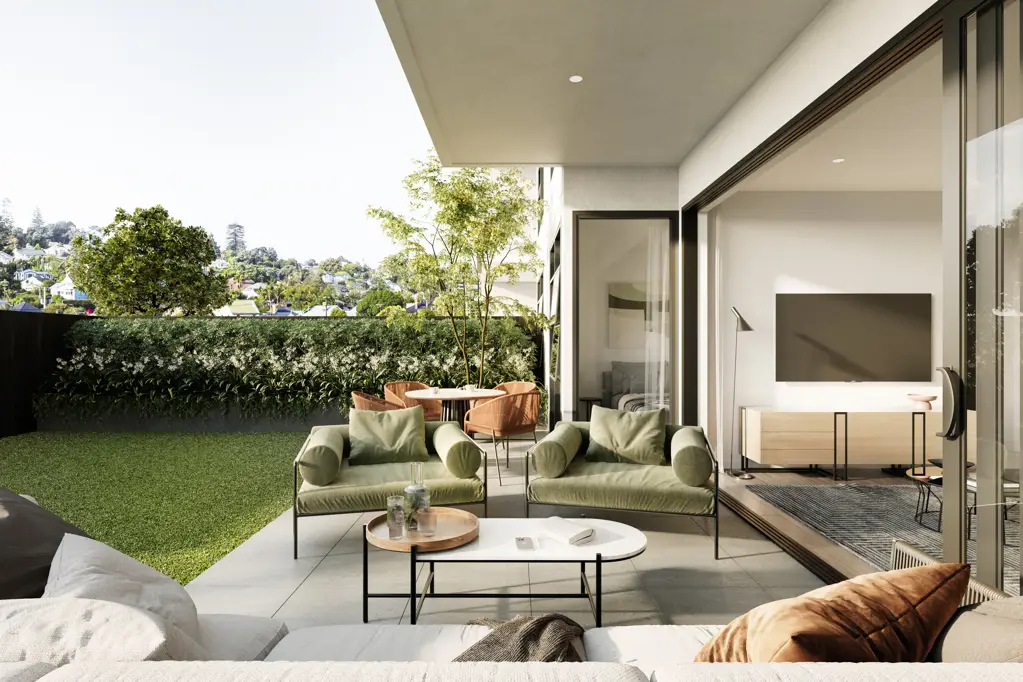 Onehunga 1ਬੈੱਡਰੂਮ Premium quality with 47sqm courtyard and carpark!