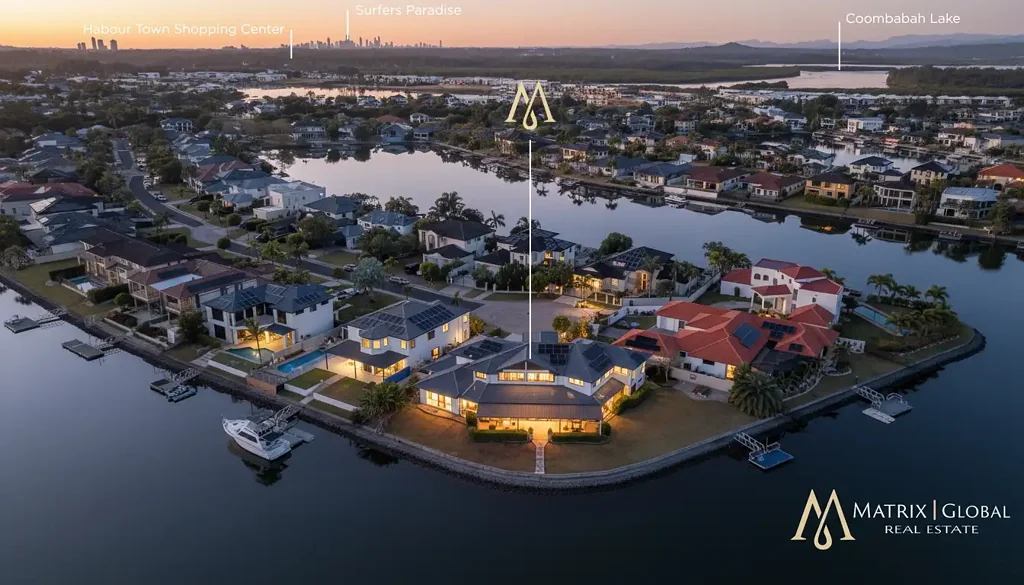 Helensvale 5Zimmer Grand Luxury Residence with Unparalleled North Water View