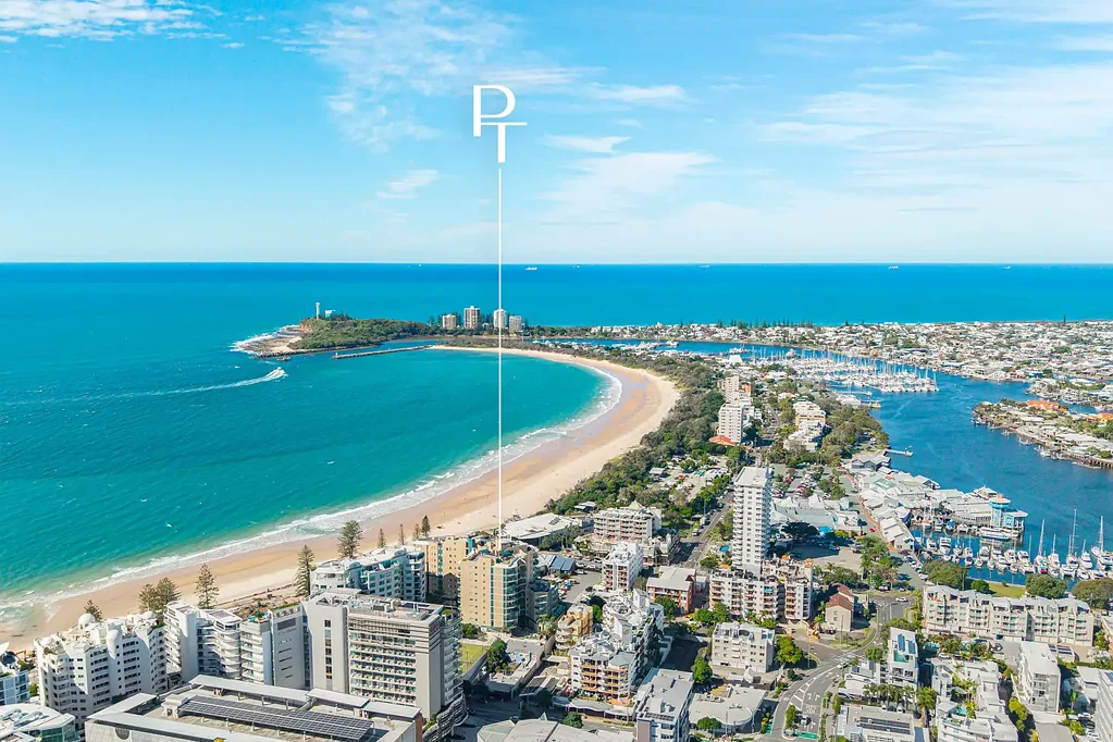 Mooloolaba 1Kwarto High-Floor Coastal Apartment with Sweeping Marina Views